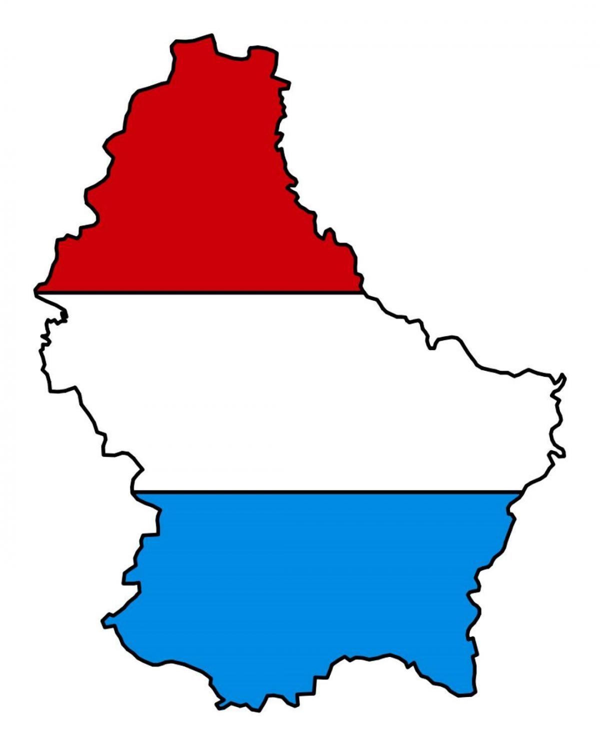 ramani ya Luxemburg bendera 